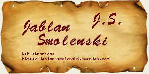 Jablan Smolenski vizit kartica